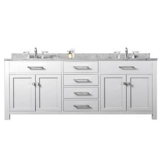 Water Creation Water Creation Madison Solid White Double Sink Bathroom Vanity White Size Double Vanities
