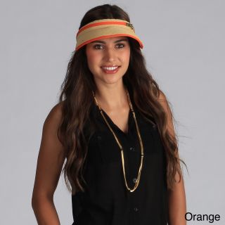 Calvin Klein Calvin Klein Womens Straw Visor Hat Orange Size One Size Fits Most