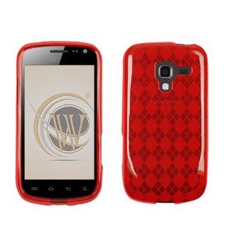 Red Check TPU Protector Case for AT&T Samsung Exhilarate SGH i577 Cell Phones & Accessories