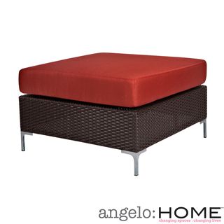 Angelohome Napa Springs Resin Wicker Tulip Red Ottoman/table Indoor/outdoor Resin Wicker