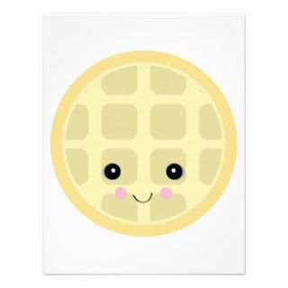 kawaii cute waffle custom invites
