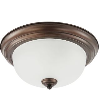Holman Three light Bell Metal Bronze Flush mount Fixture With Satin etched Glass