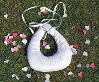 good luck lavender filled horseshoe by lamby embroidery