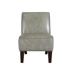 angeloHOME Dover Vintage Dove Gray Renu Leather Chair ANGELOHOME Chairs