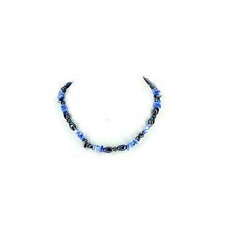 Magnetic Hematite Cat Eye Necklace   Blue Health & Personal Care