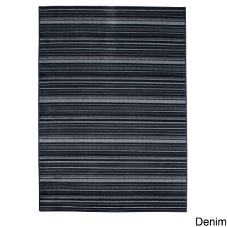 Italy Adley Stripes Area Rug (79x11) Blue Size 79 x 11