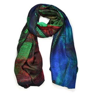 varenna marble print silk scarf by edition de luxe