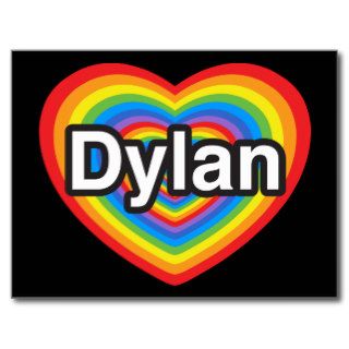 I love Dylan. I love you Dylan. Heart Post Card