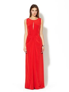 Silk Keyhole Gathered Front Gown by Thakoon