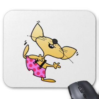 Funny Cartoon Dancing Rat Mousepads