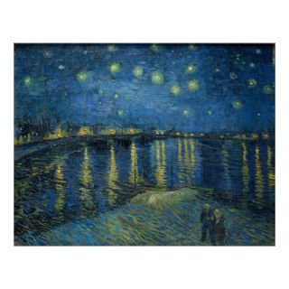 Vincent van Gogh's star night over the Rhone Print