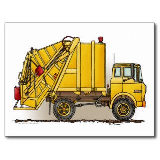 Garbage Truck 2 Construction Post card