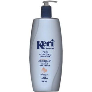 Keri Fast Absorbing Lotion for Sensitive Skin, Fragrance Free, 580 ml  Beauty