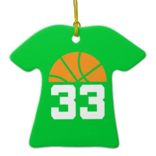 Basketball Player Number 33 Sports Ornament