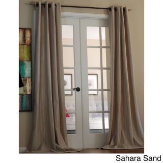 Pinstripe Linen Blend 96 inch Curtain Panel