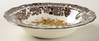 Palissy Game Series (Birds) Rim Cereal Bowl, Fine China Dinnerware   Brown Flora