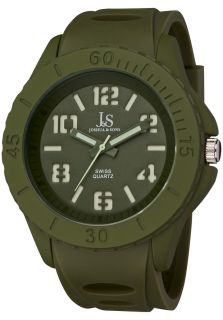 Joshua & Sons JS 37 GN  Watches,Mens Green Dial Military Green Silicon, Casual Joshua & Sons Quartz Watches