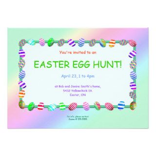 Painted Eggs Easter Egg Hunt Custom Announcements