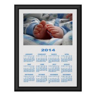 2014 Calendar (Framed) Cute Baby Feet Poster