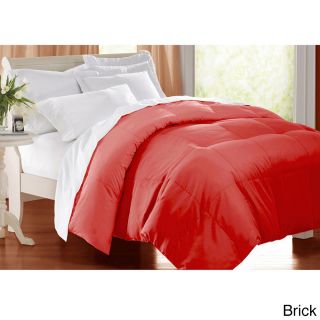 Blue Ridge Home Fashions Inc All Season 233 Tc Cotton Solid Color Down Alternative Comforter Red Size King