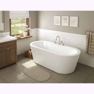 Una Pure Acrylic 71 inch All in one Oval Freestanding Tub Kit