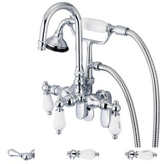 Water Creation Vintage Wall Mount Tub Faucet With Handheld Shower