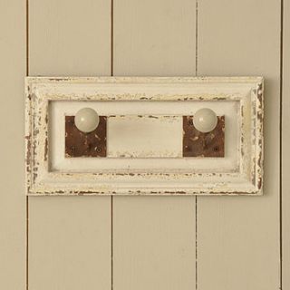 wooden wall hook plaque by the orchard