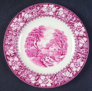 Enoch Wood & Sons Colonial Pink (Light Weight) Bread & Butter Plate, Fine China