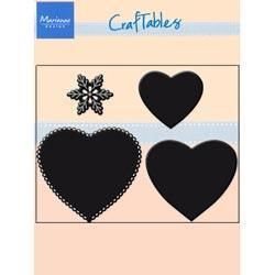 Marianne Designs Craftables Die   3 Hearts   Snowflake