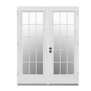 ReliaBilt 71.5 in 15 Lite Glass Steel French Outswing Patio Door