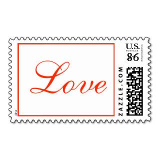 Sports Car Red Wedding Perfect Love Heavy Postage Stamp