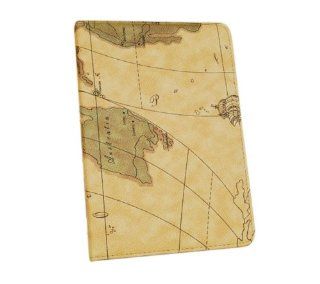 Brown Nautical chart case series for ipad mini PU leather seabook ipad mini case with three stand angles Cell Phones & Accessories