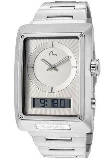 Evisu EV7014 22  Watches,Mens Shinzo Silver Textured Dial Stainless Steel, Casual Evisu Quartz Watches