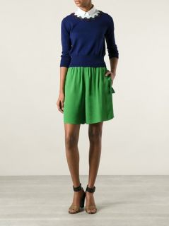 Carven Contrast Crew Neck Sweater