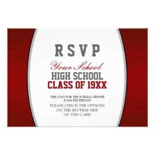 Customizable Class Reunion RSVP Personalized Announcements