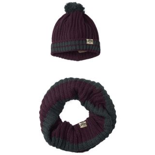 Tokyo Laundry Mens Hat and Snood Gift Set   Oxblood/Green Gables   One Size      Clothing