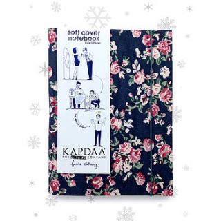 a6 floral fabric soft cover notebook by kapdaa   the offcut company