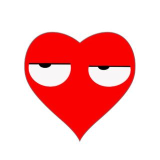 funny cool cartoon eyes heart heart stickers