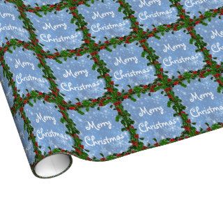 Merry Christmas blue Christmas decoration Gift Wrapping Paper