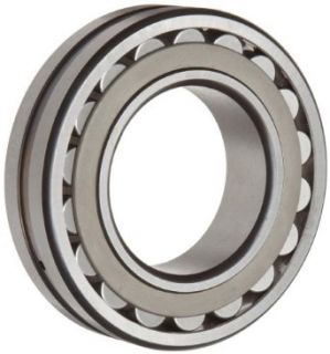 SKF Explorer Spherical Roller Bearing, Straight Bore, Pressed Steel Cage, CN Clearance, Lubrication Groove, 3 Hole Outer Ring, Metric