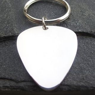 sterling silver plectrum keyring by ava mae designs