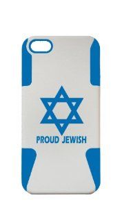 SILICONE AND PLASTIC BLUE CASE FOR IPHONE 5, PROUD JEWISH, ISRAEL COVER  LIFETIME WARRANTY Cell Phones & Accessories