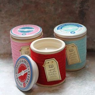 cotton reel candle by posh totty designs interiors
