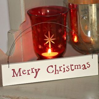 'merry christmas' sign by chapel cards