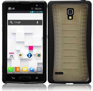 For LG Optimus L9 P769 MS769 Lined PC+TPU Cover Case Clear/Black Accessory Cell Phones & Accessories