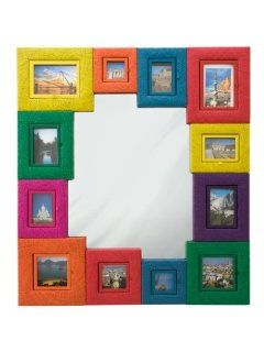 Multi Color Wall Mirror 40" x 36" with Picture Frame   Wall Mounted Mirrors