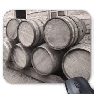 Wooden Whiskey Barrels Mouse Mats