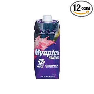 Eas Myoplex Original Ready to Drink Strawberry Cream Shake, 500 Milliliter    12 per case.