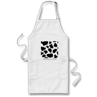 Cow hide art pattern apron, customize your text