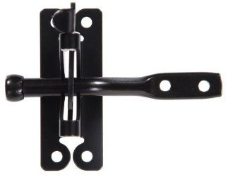 The Hillman Group 851370 2x4 Automatic Gate Latch, Black Finish   Cabinet And Furniture Latches  